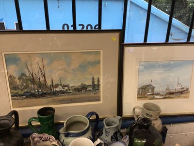 Lot 246 - Two framed and glazed watercolours, including one indistinctly framed and one signed Robert Horne