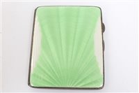 Lot 476 - 1930s Art Deco-style silver cigarette case...