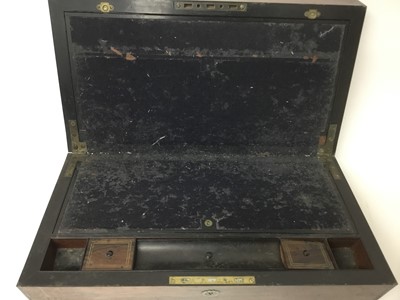 Lot 137 - Very large Regency rosewood and brass inlaid writing slope