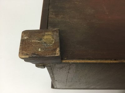 Lot 80 - Georgian oak and pine miniature chest of drawers