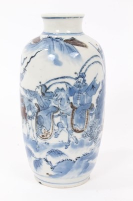 Lot 91 - Chinese blue and red Kangxi vase