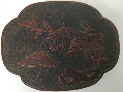 Lot 88 - 18th / 19th century Chinese cinnabar lacquer box
