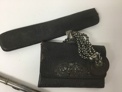Lot 89 - Japanese Meiji period kiseru and tobacco pouch
