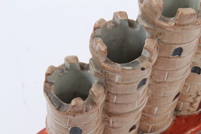 Lot 51 - Staffordshire castle spill vase