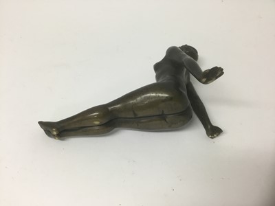 Lot 83 - Art deco bronze figure of a seated woman