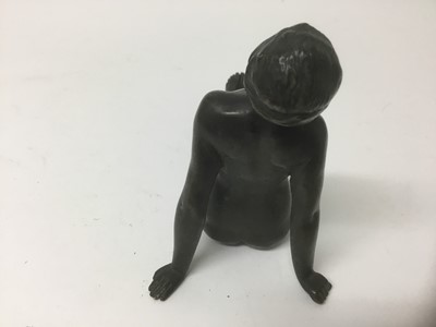 Lot 83 - Art deco bronze figure of a seated woman