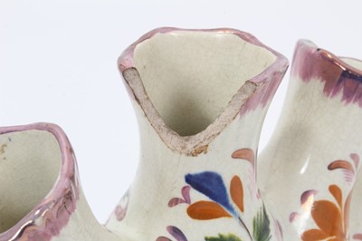 Lot 27 - Near pair of pearlware tulip vases