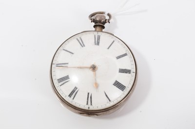 Lot 171 - William IV silver cased pocket watch by Robt. Bates, Ingham, numbered 53838.