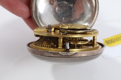Lot 171 - William IV silver cased pocket watch by Robt. Bates, Ingham, numbered 53838.