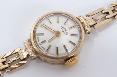 Lot 172 - Ladies 9ct gold Rotary cocktail watch