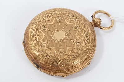 Lot 164 - Victorian 18ct gold fob watch