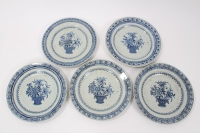 Lot 21 - Five 18th century Chinese export plates