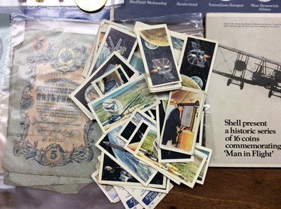 Lot 396 - Coin sets, bank notes and cigarette cards