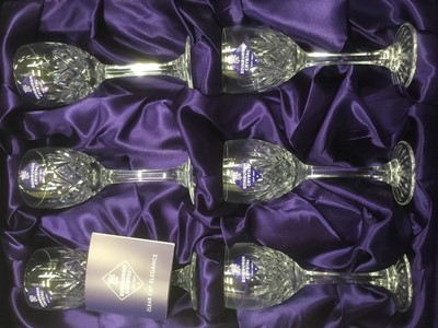 Lot 221 - Boxed set of six Edinburgh crystal port glasses