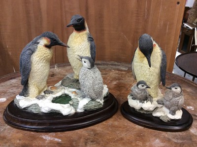 Lot 98 - Two Country Artists penguin ornaments to include Nature Trail Penguin Family and one other