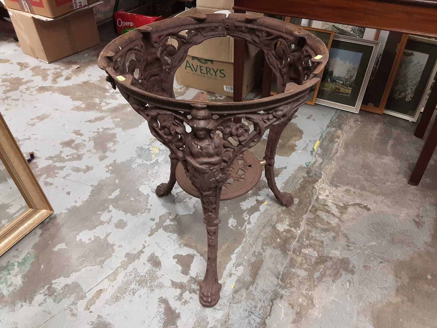 Lot 1054 Victorian cast iron pub/garden table base