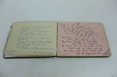 Lot 1072 - WW1 Military autograph albums including good real photographic postcards, verses, sketches etc.