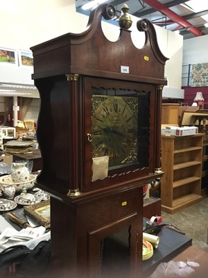 Lot 1058 - Contemporary reproduction long case clock and weights by E. J. Goodfellow of Wadebridge