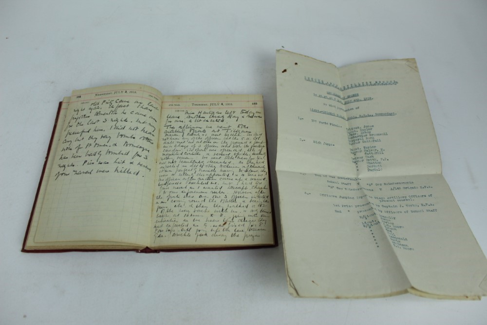 Lot 1078 WW1 British Nurse;s diaries 191518. Sister