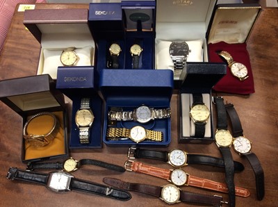 Lot 749 - Group wristwatches, some boxed, including Rotary, Sekonda, Avia