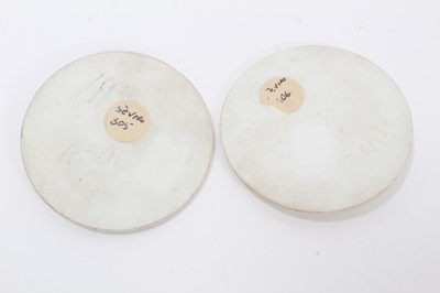 Lot 75 - Three 19th century Sevres biscuit porcelain round plaques