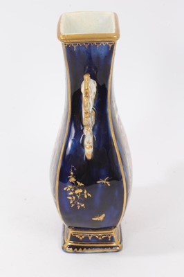 Lot 95 - A Chelsea blue ground vase, finely painted with figures, circa 1762-65