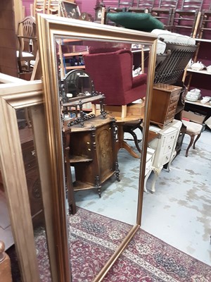 Lot 1075 - Large bevelled wall mirror in gilt frame and one other