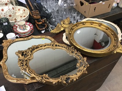 Lot 1090 - Regency style giltwood mirror, together with three others