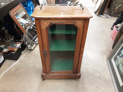 Lot 1106 - Edwardian inlaid music cabinet