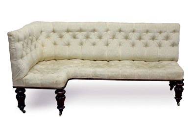 Lot 648 - William IV button back country house corner sofa