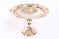 Lot 505 - 1930s silver tazza of dished form, with shaped...