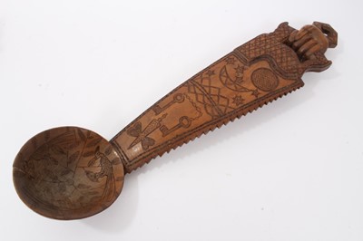 Lot 231 - Pair of African carved wooden ladles