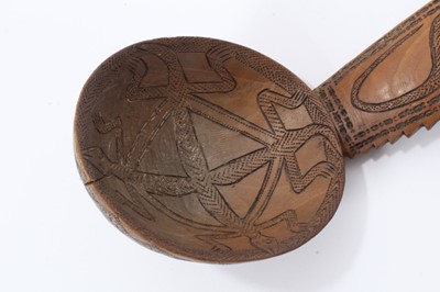 Lot 231 - Pair of African carved wooden ladles