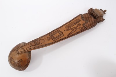 Lot 231 - Pair of African carved wooden ladles