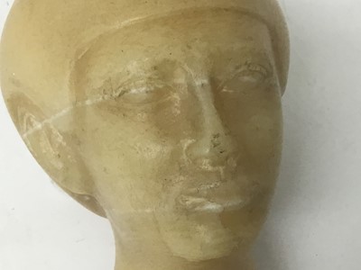 Lot 30 - Christmas present for your mummy: Egyptian carved alabaster head