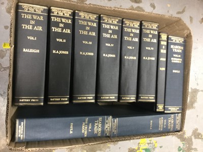 Lot 358 - Books- The War in the Air (6 volumes) together with Seaborne Trade (3 volumes)