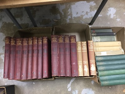 Lot 360 - Books- Three boxes to include The Great War volumes 2 - 13, The Great War I was there 3 volumes and The Great World War 6 volumes