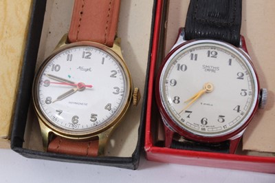 Lot 61 - Group vintage watches and three toy vehicles