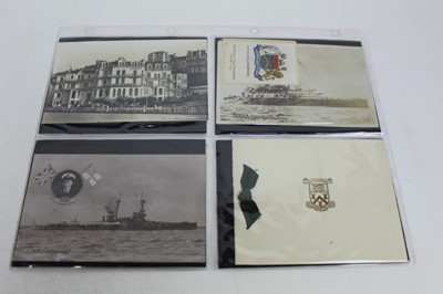 Lot 1083 - HMS Collingwood - a small selection WW1 and later of real photographic postcards, greetings cards, photographs etc.