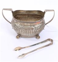 Lot 516 - George III silver two-handled sugar bowl of...