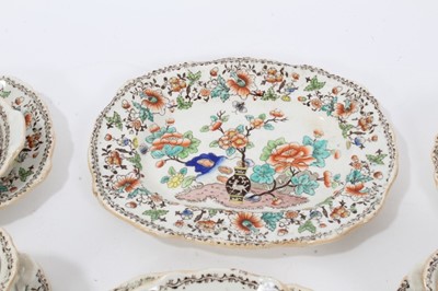 Lot 58 - Early Victorian miniature 52 piece dinner set, probably Minton, transfer printed with an Oriental pattern