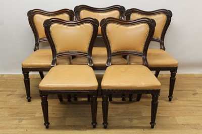 Lot 1464 - Good quality set of ten George IV mahogany dining chairs in the manner of Gillows