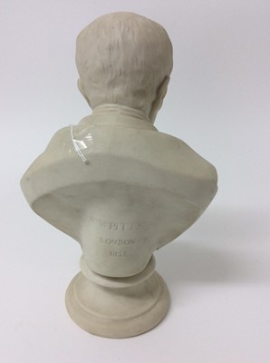 Lot 92 - Two 19th century Parian porcelain busts of The Duke of Wellington