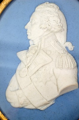 Lot 93 - 19th century Wedgwood jasperware plaque of Lord Nelson