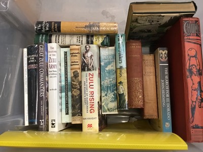 Lot 119 - Collection of reference books of Nelson, Wars, History Anglo-Zulu wars, several Rider Haggard etc