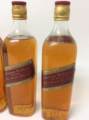 Lot 13 - Whisky - five bottles, Johnnie Walker Old Scotch Whisky, 70% proof, 26 2/3 fl ozs
