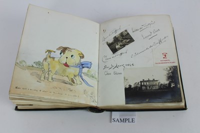 Lot 1101 - Miss Sicele O'Brien - 1920's Aviator. Scrapbook containing many photographs and cuttings,headed notepapers relating to her home, horses including Green Wavelet, Punchestown, hunting and her family....