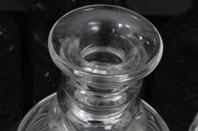 Lot 9 - Trio cut glass decanters
