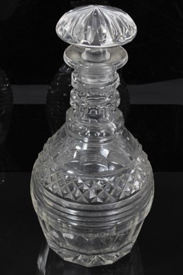 Lot 10 - Pair cut glass decanters