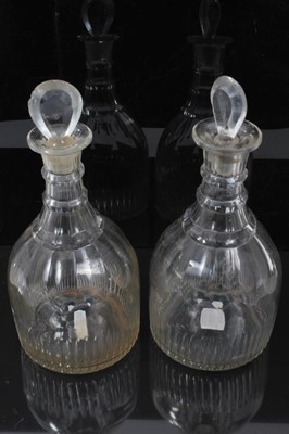 Lot 11 - Pair glass decanters